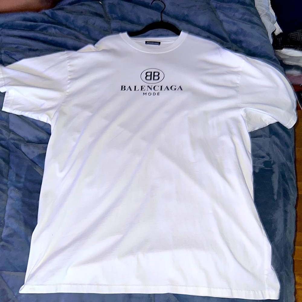 Balenciaga white tee with logo xl